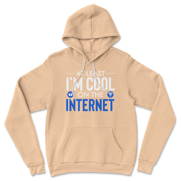 Atleast I'm Cool On The Internet Hoodie in Heather Sand Dune color
